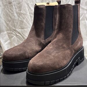 Marc Fisher Dark Brown Suede Ankle Boots